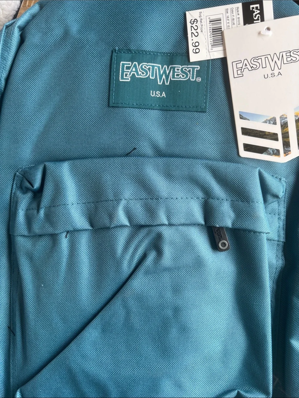 EASTWEST simple student school backpack NWT Navy Blue